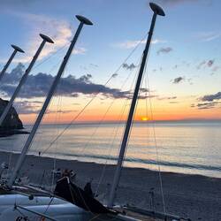 Sunset in Etretat