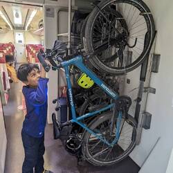 The boys are back in a train after a long time