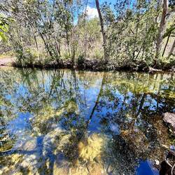 very clear water, we filled up our bottles later (at the spring)