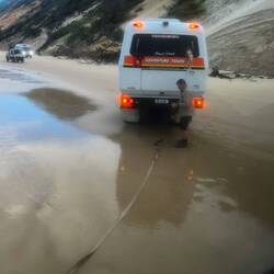 Well we got stuck and had to be pulled out