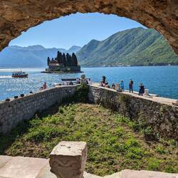 A view of the second small Monastery Island off Parest.