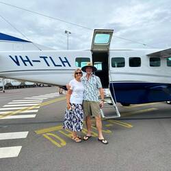 Boarding the Cessna in Harvey Bay