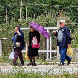 ... auf dem Heimweg mit dem Einkauf