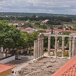 Evora, the aqueduct is mid left.