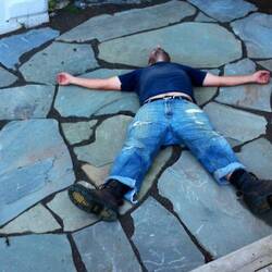 Not Brice, but his Doppleganger. This actually happens to everyone when installing a patio.