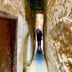 It's one way traffic only, especially when a motor scooter is coming