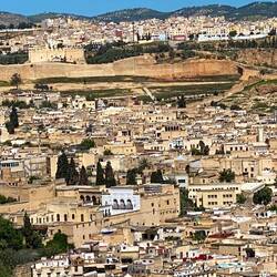 Took this picture from a high vantage point over the city, shows part of both the old and the new