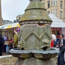 The fountain in Cambridge Market Square