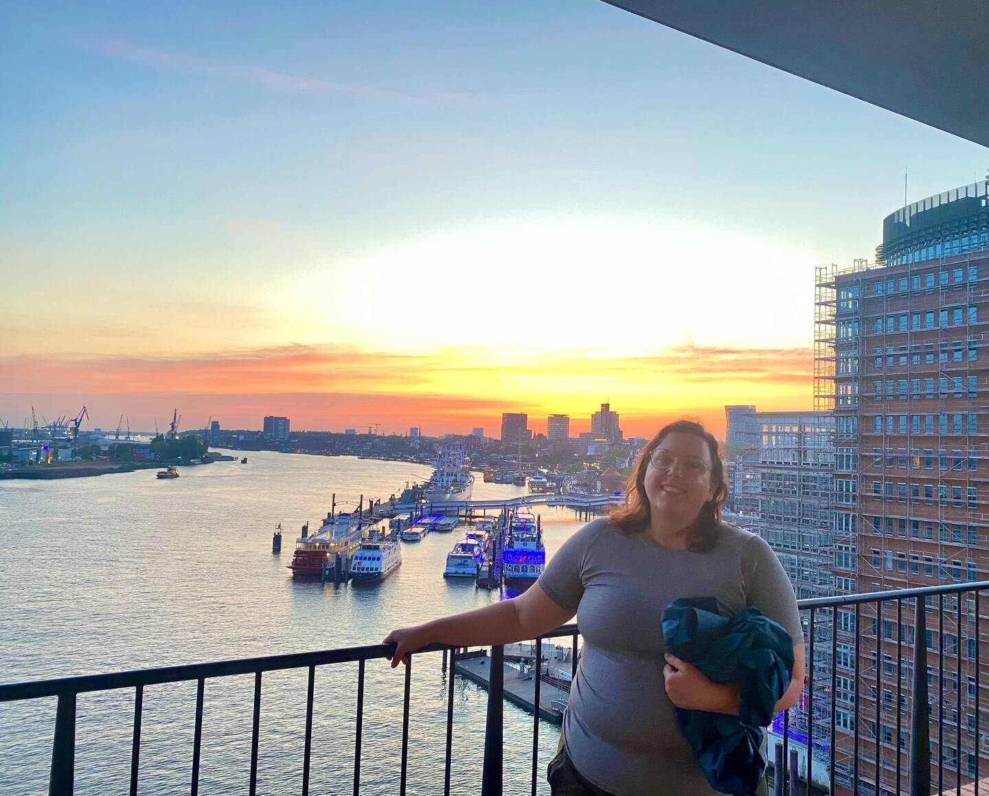 Sonnenuntergang auf der Elbphilharmonie
