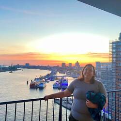 Sonnenuntergang auf der Elbphilharmonie