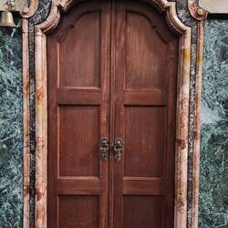 Amazing door in the church in Remondo