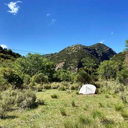 Für die erste Nacht habe ich ein wirklich nettes Plätzchen gefunden.
