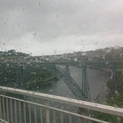 Several of the bridges as we entered Porto