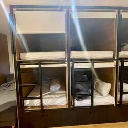 The sleeping quarters at Albergue La Morena in Ledigos