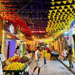 The colourful walk back