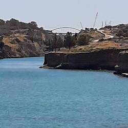 bridge over Corinth canal from Loutraki