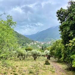 Ausblick auf Planigero, wo sich meine heutige Unterkunft befindet.
