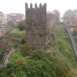 14th century fortification/walls at Porto (and the funicular).