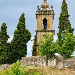 This watchtower stands near the ruins of a castle destroyed in 1810
