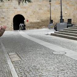 Video shows most of the cyclist and a couple of their support vehicles