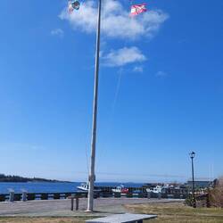 Extra die ÖSTERREICHISCHE Fahne für uns gehisst