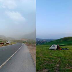 der komische Smog links auf dem Bild