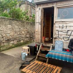 Mobile Sauna by beach walk