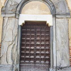 The church door in San Giacomo