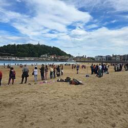 Sunday morning Sport on Kontxa beach