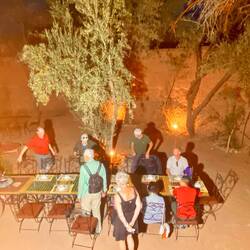 Dinner at the house of the women's cooperative leader