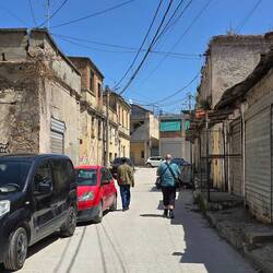 auf dem Weg zum Parkplatz