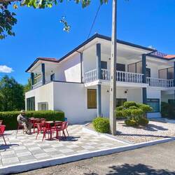 Residential above a restaurant in the countryside where we are spending the night