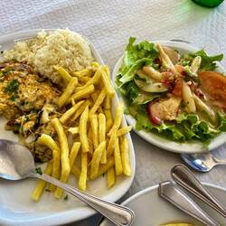 Typically in Portugal, if I ask for vegetarian, I will get an omelette with rice & fries & a salad