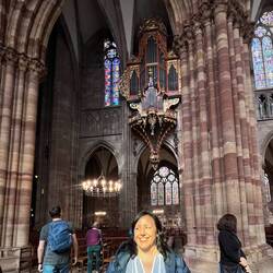 Look at her face...hmmm evil thoughts in the church