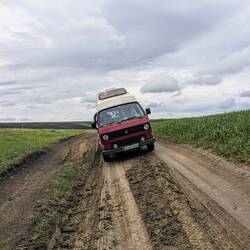 Laut Verkaufsprospekt kippt der Bus erst bei 45° Schieflage