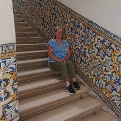 The staircase up to the Palace