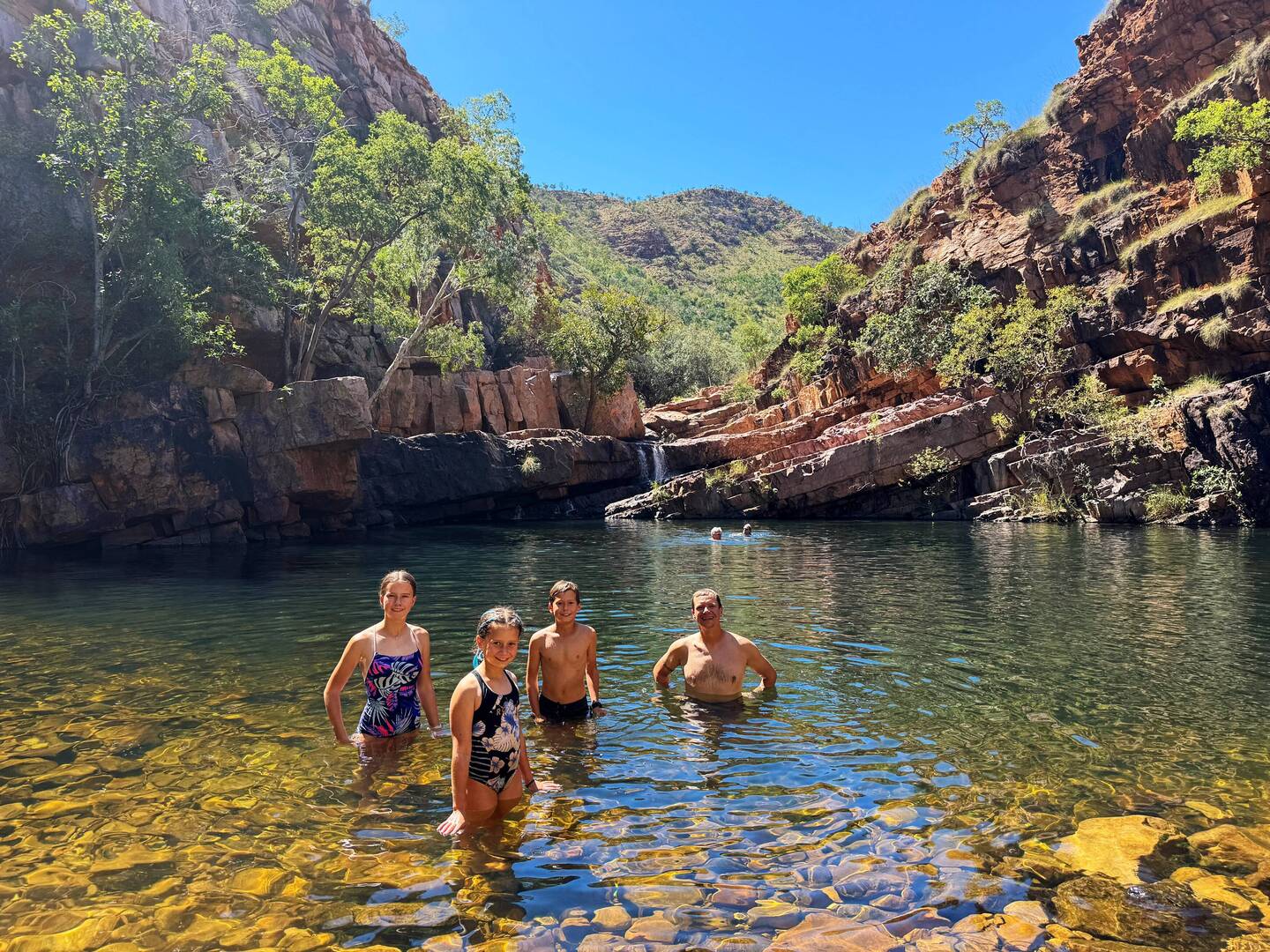 The halfway pool at Amalia Gorge