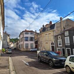 ... dort links geht's die Promenade des Capucins hinauf, der Panoramablick kam später auch noch...