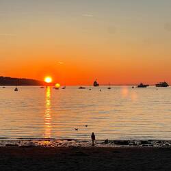 Sonnenuntergang Richtung Vancouver Island