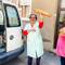No Amazon delivery trucks here...when a white van pulls up and honks, it means "fresh bread!"