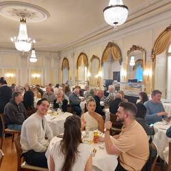 Our group having shared dinner together