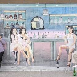 Blending into the street art at Wusu