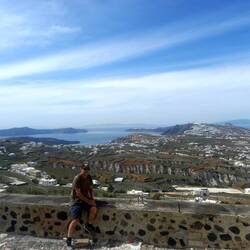 Kallistis ruins overlooking Santorini