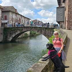 Old bridge over the river Nive