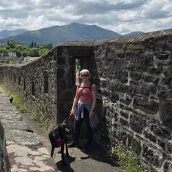 Village walls with mountain views