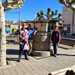 In the main plaza...leaves still budding