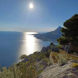 Schöne Aussicht bei Sonnenuntergang
