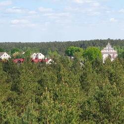 Blick über den Nationalpark mit dem Ort Merkene