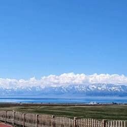 First view of Sayram Lake