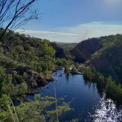 The view on the downward climb